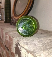 VTG RIPPLE Gallo&rsquo;s 1960s Wine Flavor Guard Green Glass Bottle 4/5 QT