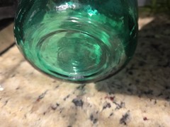 Antique Green 12&Prime; Glass Bottle