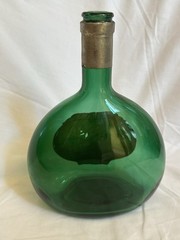 Vintage Mateus Rosé Portugal Green Glass Wine Bottles Set 2 Labels Display