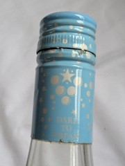 EMPTY Blue Parachute Table Wine Bottle Crafts Decor Airplane Plane 750 ml Bin 12