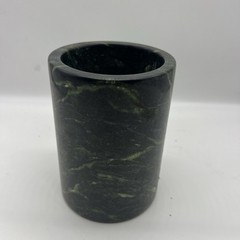 Green Veined Marble Utensil Holder Vessel Wine Bottle Chiller @ 4+ LB Taiwan VTG