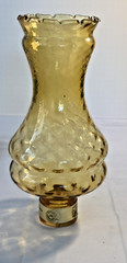 Vintage Rare Chianti Wine Bottle Decanter Lantern Oil Lamp Amber Green Glass 15&Prime;