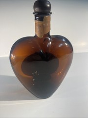 Vintage CREAM SHERRY Heart Shaped Paul Masson California Wine Bottle Empty