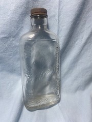 Vintage 1/2 Pint Wine Bottle CAR CAL WINERY Greensboro NC Embossed