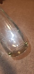 Vintage Clear Glass Blown Wine Bottle Funky Botom 16.5 Inches Tall