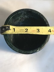 Heavy Green Marble Wine Bottle Chiller Cooler 3×4” Inch Stone Collectible