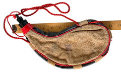 Handmade Curved Goat Leather Canteen 2 Liter Traditional Spanish Bota Bag VTG