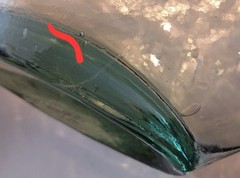 Glass Bottle Jug Aqua Light Green Wine – Holds 85 OZ 11.5&Prime; x 8.5&Prime; Heavy Glass