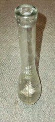 Vintage Clear Glass Blown Wine Bottle Funky Botom 16.5 Inches Tall