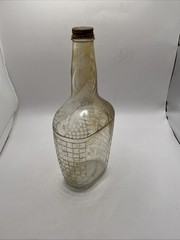 Vintage Bardenheier’s Embossed Clear Glass Bottle 4/5 Quart