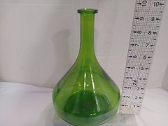 Vintage Emerald Green Glass Wine Bottle Fall Decor