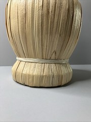 Empty Glass Table Wine Bottle Outside Torch 1.5 L Rattan Wrapped Wick Italy