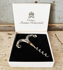 NIB Chateau Mouton Corkscrew Wine Opener, Rare Vintage Collectible from Bordeaux