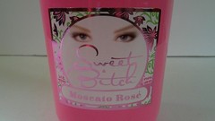 Sweet Bitch Moscato Rose Empty Pink Wine Bottle