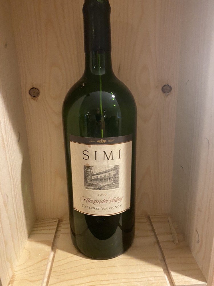 RARE Empty 3 Liter Bottle Of Simi Cabernet 2000