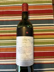 1961 Chateau Mouton Rothschild No 000436 Empty Bottle Double Signed