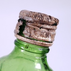 Vintage E & J GALLO RIPPLE Wine Green Flavor Guard ⅘ Pint GLASS BOTTLE