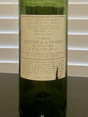 Vintage Empty Wine Bottle Calvet 1961 Saint Julien France New York Decor Bar