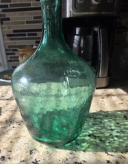 Antique Green 12&Prime; Glass Bottle