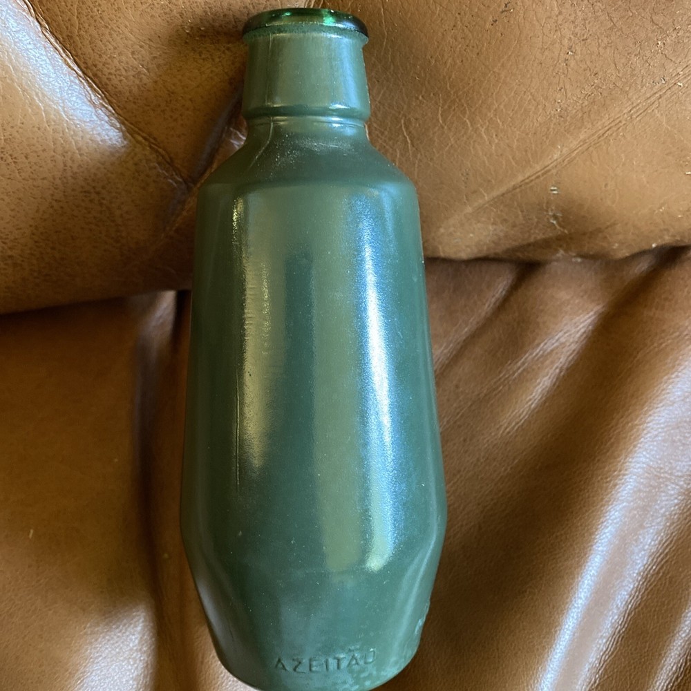 Vintage Portuguese Small Green Glass Bottle JM DA Fonseca Azeitao Portugal