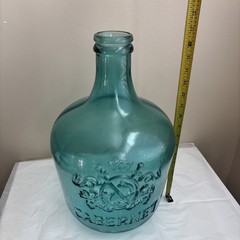 Vidrios San Miguel 17 » Blue Glass Demijohn Carboy Bottle Cabernet Wine Jug READ