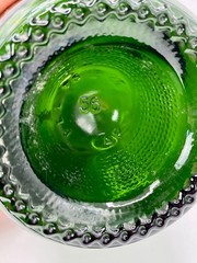 Vintage Green Glass WINE BOTTLE Punt Bottom ‘56&prime; Mark Antique Style