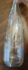 Vintage Garrett & Co. Virginia Dare Clear Glass Wine Bottle, 14.5&Prime;, 1/2 Gallon