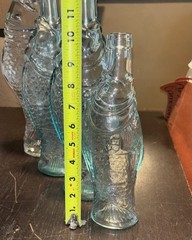 Vintage 1970’s Set Of 4 Pescevino Fish Shaped Wine Bottles From Italy