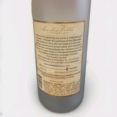 Lot Of 5 Amber Falls James K. Polk The Peoples Choice Frosted Wine Bottle.