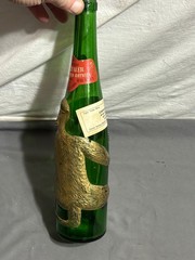 Vintage 1973 AFFENTALER BADEN WINE Germany green bottle GOLD MONKEY Embossed