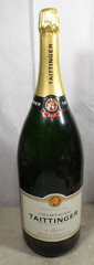 Taittinger Brut Champagne Dummy Empty Bottle Prop Mathusalem Wood Crate Very Big