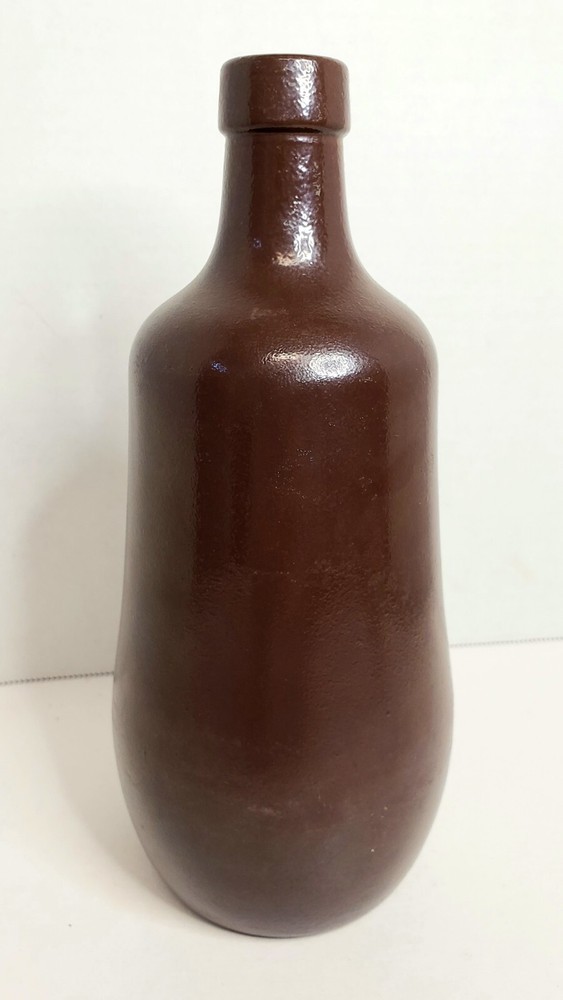 Vintage Brown Wine Bottle 9&Prime; Marked BS 10 10
