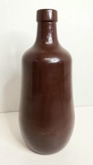 Vintage Brown Wine Bottle 9&Prime; Marked BS 10 10