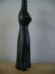 Rheinhessen Riesling 2021 Black Happy Cat Figural Bottle