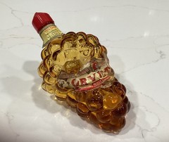 Vintage 1968 Orvieto, Amber Glass Grape Wine Bottle Italy 7.5&Prime;x 3.5&Prime;