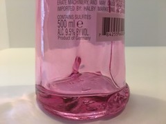 Pink Glass Cat Shaped Wine Bottle Empty 2006