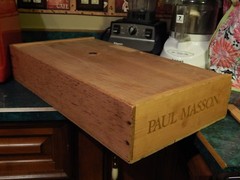 Paul Masson ~ Since 1852 ~ [22.5 » x 12.5 »] WOOD WINE CRATE Vtg Winery Box Ltd