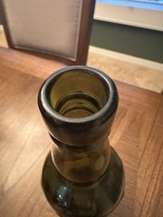 Antique Black Wine and Green Scotch Bottles