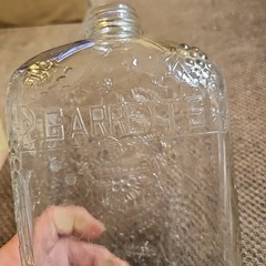 Vtg Garrett&rsquo;s American Wine Bottle 1/2 Gallon Embossed 10×6&Prime;