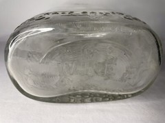 Vintage 1/2 Gallon Embossed Glass Wine Bottle