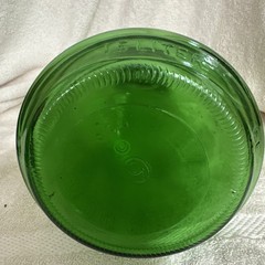 Vintage 3 Liter Green Glass Wine Jug 12 Inch Tall Decor