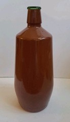 JM Da Fonseca Azeitao Portugal LANCERS Rust Brown Painted Glass 9&Prime; Wine Bottle