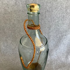 Vintage Tall Chianti Empty Wine Bottle in Straw Wicker Basket 12&Prime; – Beautiful!
