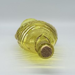 Vintage Fish Shaped Yellow Glass Decanter Wine Bitters Bottle With Cork 15&Prime;