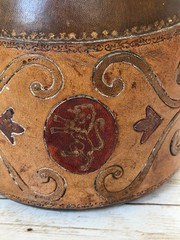Italian 1920’s Leather Wine Decanter Server Hand Made Rare Find🦄
