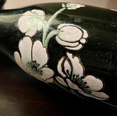 Perrier-Jouet 1979 750ml Fleur De Champagne Empty. Vntg Hand Painted Rhino Cork