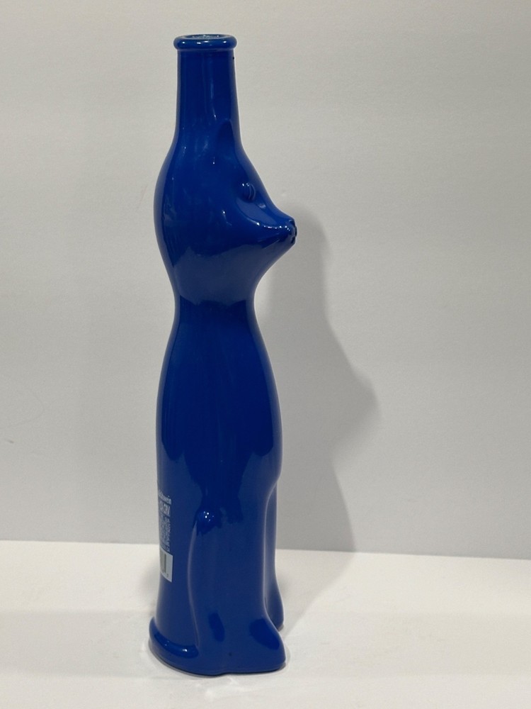 Rheinhessen Riesling Blue Happy Cat Empty Wine Bottle German 2022 No Cork Empty