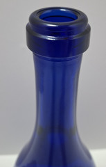 Vintage Cobalt Blue Glass Wine Bottle w/Punt in Bottom 28 Ounces