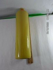 Vintage 1979 MELKMEISTER STONEWARE Wine BOTTLE Colorful Paper Labels