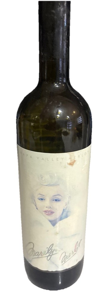 MARILYN MONROE EMPTY WINE BOTTLE MERLOT NAPA 1995 VINTAGE